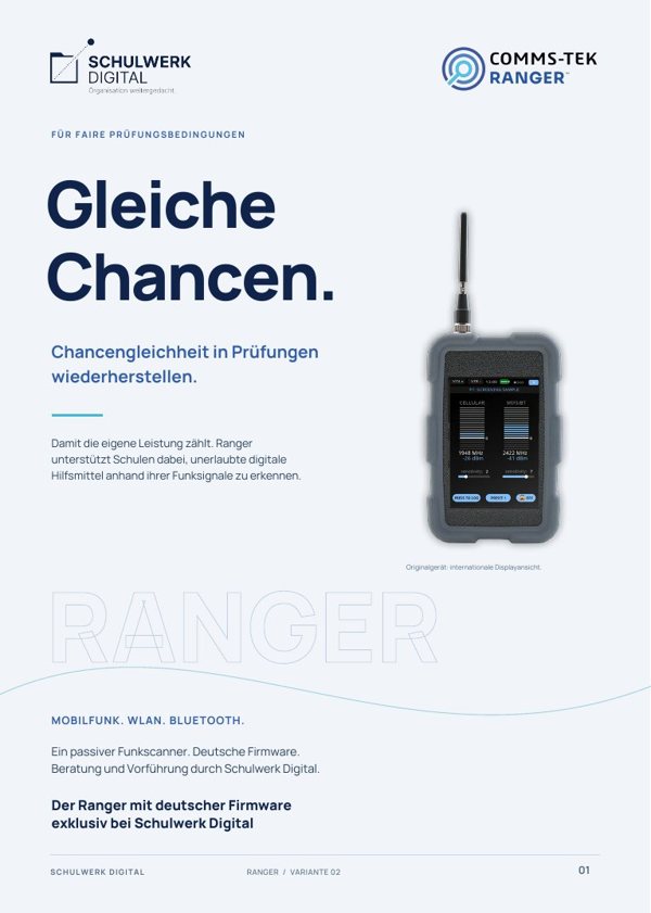 Titelseite des Ranger-Prospekts: Gleiche Chancen.